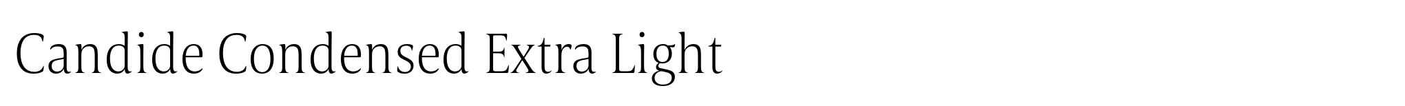 Candide Condensed Extra Light image